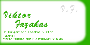 viktor fazakas business card